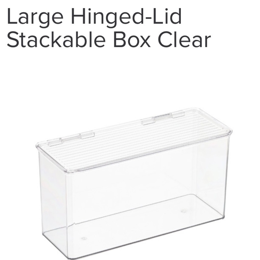 Large inter design hinged lid bin